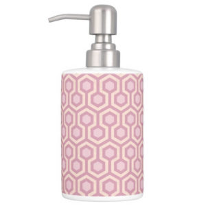 Room237 bathroom set soap dispenser pink pastel sparkle pattern
