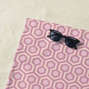 Room237 beach towel pink pastel sparkle pattern lifestyle