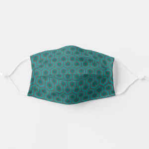Room237 face mask teal turquoise pattern open