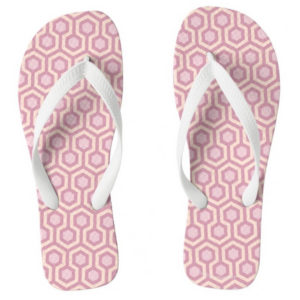 Room237 flipflops men pink pastel sparkle pattern