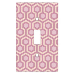 Room237 light switch cover toggle single pink pastel sparkle pattern