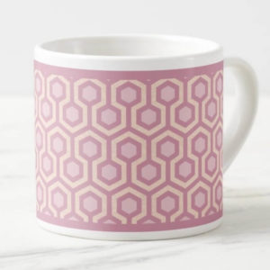 Room237 mug espresso pink pastel sparkle pattern angle