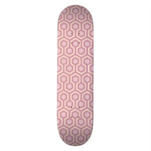 Room237 skateboard pink pastel sparkle pattern vertical