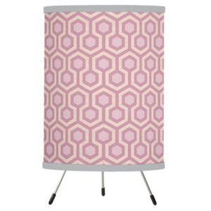 Room237 table lamp tripod pink pastel sparkle pattern