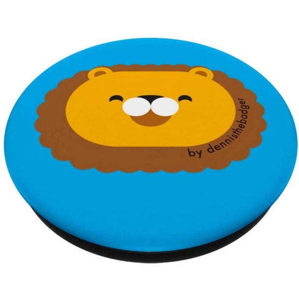 popsocket lion animal friends blue closed - available on Amazon